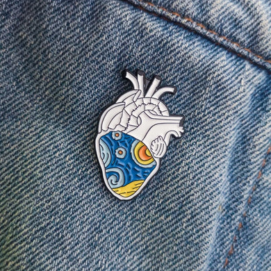 Pin Corazón Atómico Van Gogh