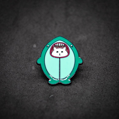 Pin Gatito tiburón